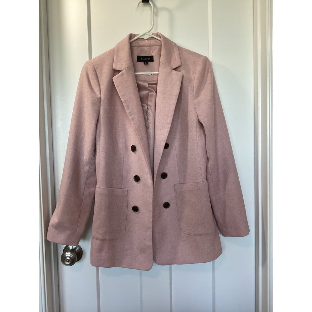 Talbots Women’s Formal Long Sleeve Double-Breasted Blazer Jacket Pink Size 6
